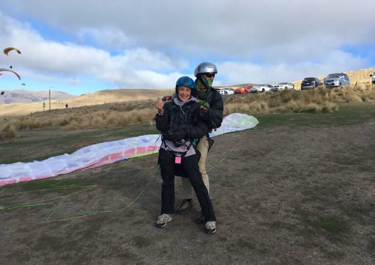 Image of Susannah Kenton paragliding