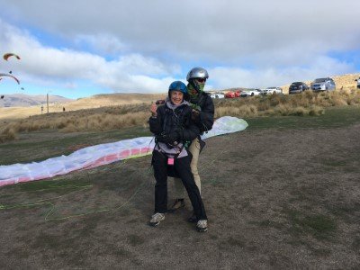 Image of Susannah Kenton paragliding
